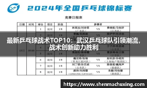 最新乒乓球战术TOP10：武汉乒乓球队引领潮流，战术创新助力胜利