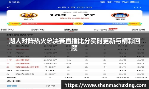 湖人对阵热火总决赛直播比分实时更新与精彩回顾